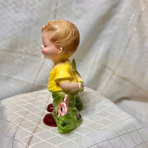 Vintage Josef Originals HAPPINESS IS Boy with Flowers Series, - Picture 2 of 8
